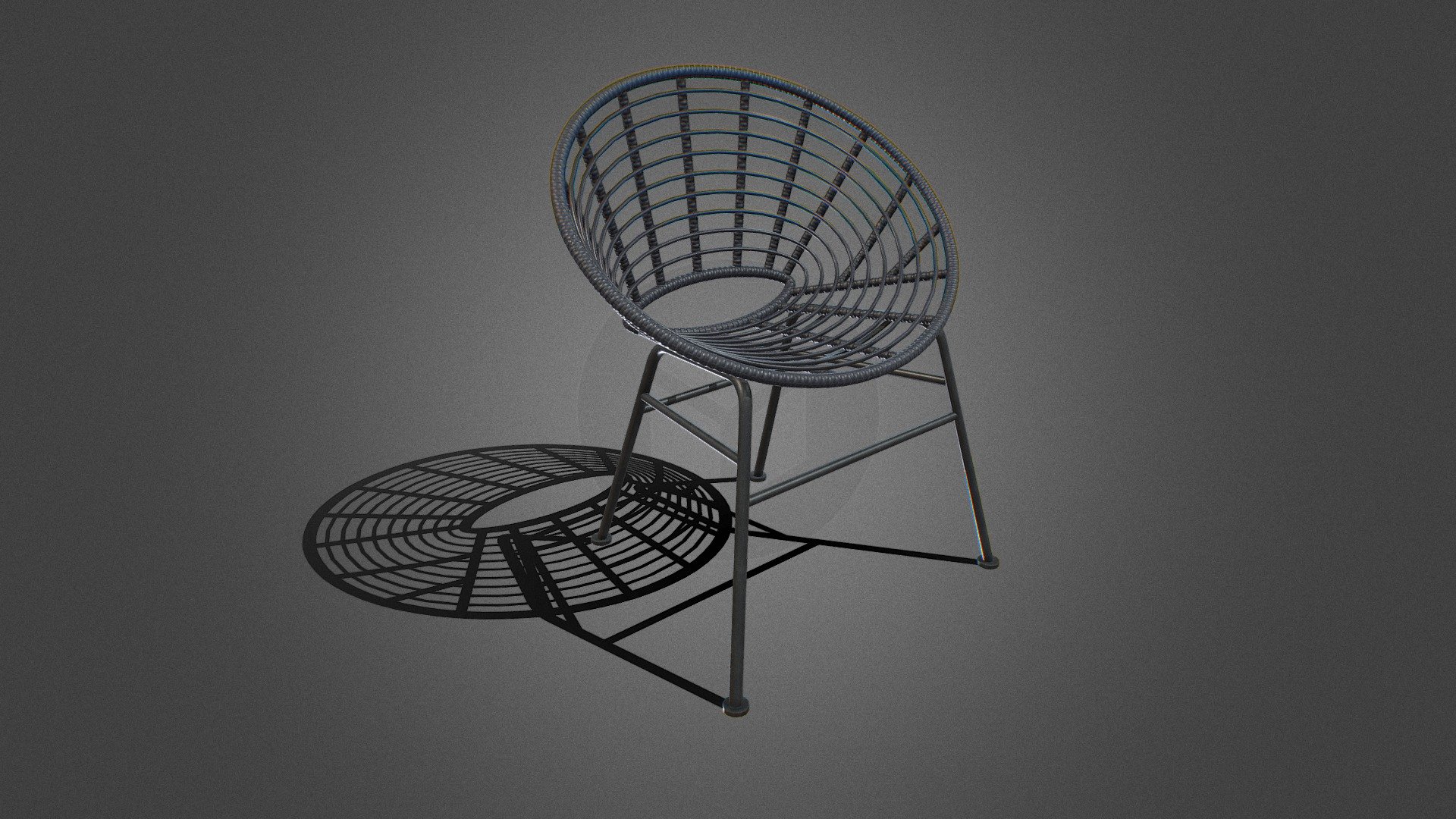 Shell outdoor Dining Chair 3d model