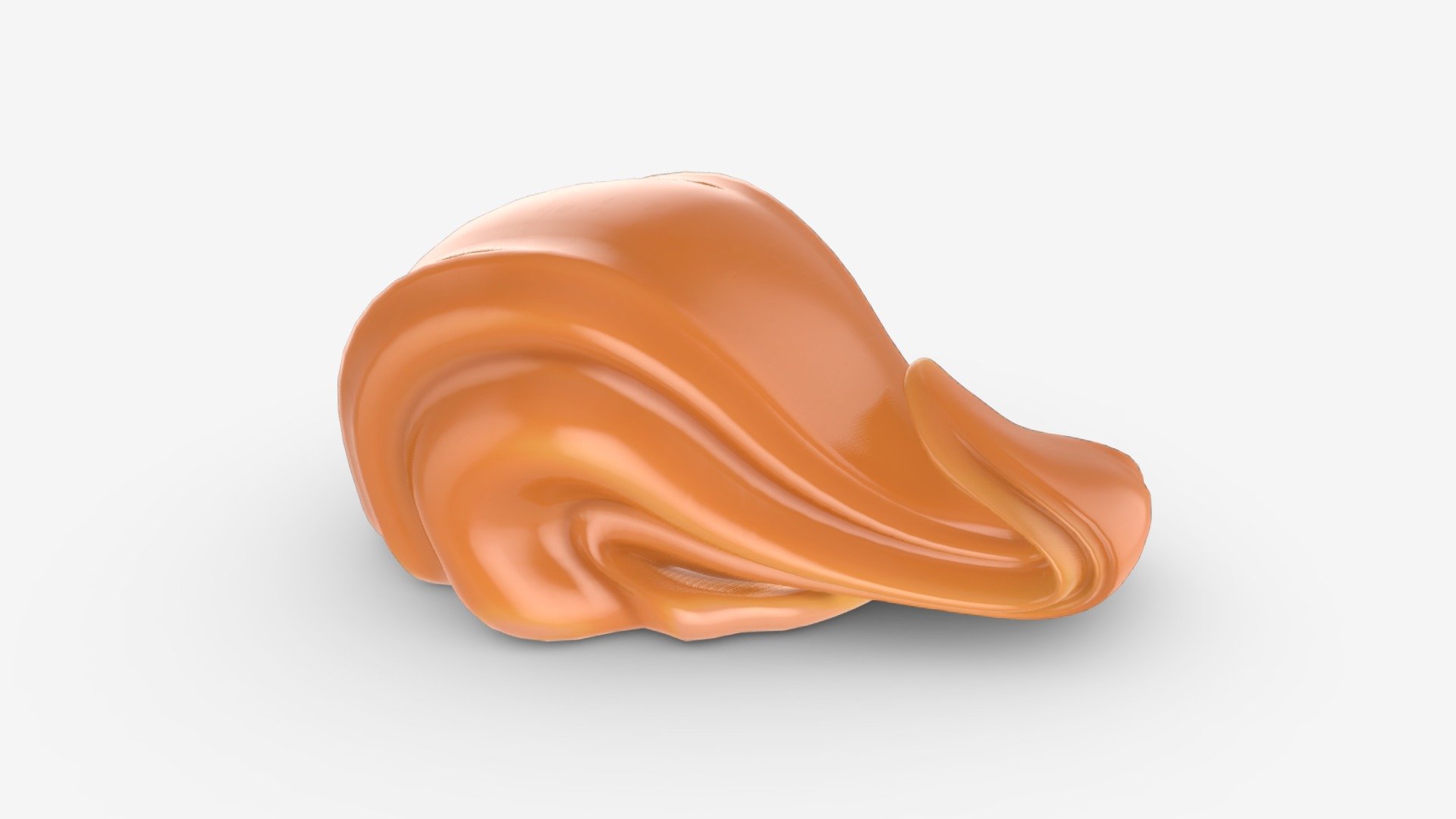 Melted Creme Caramel 01 3d model