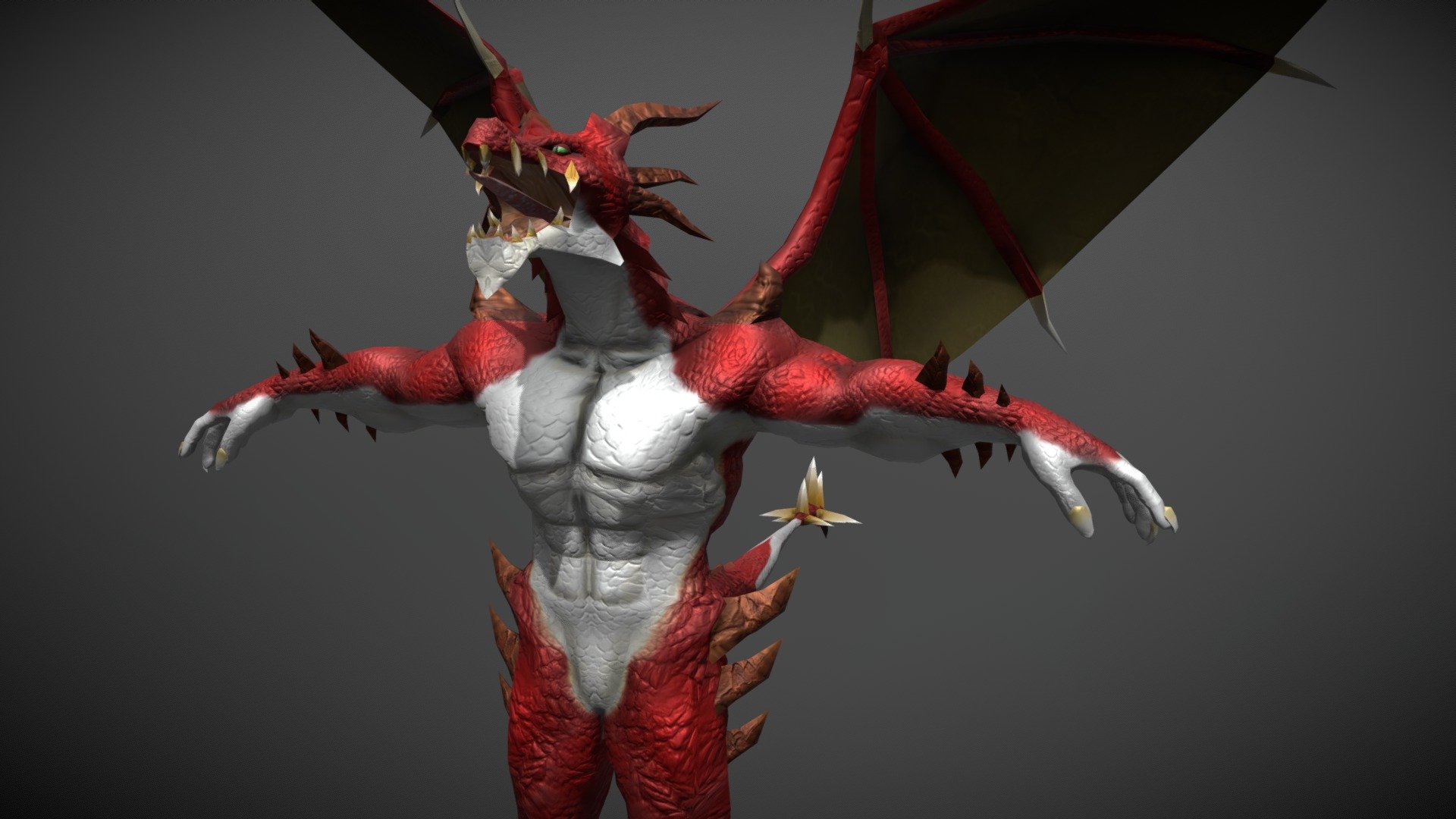 001 Dragón Fuego 3d model