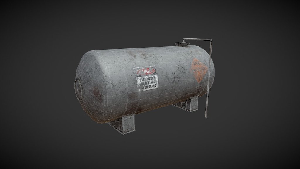 Gas station 3d model