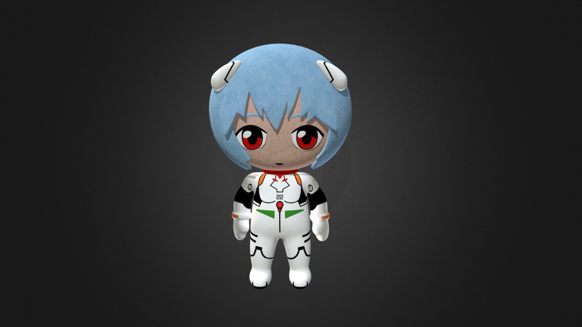 Ayamani Rei plush doll 3d model