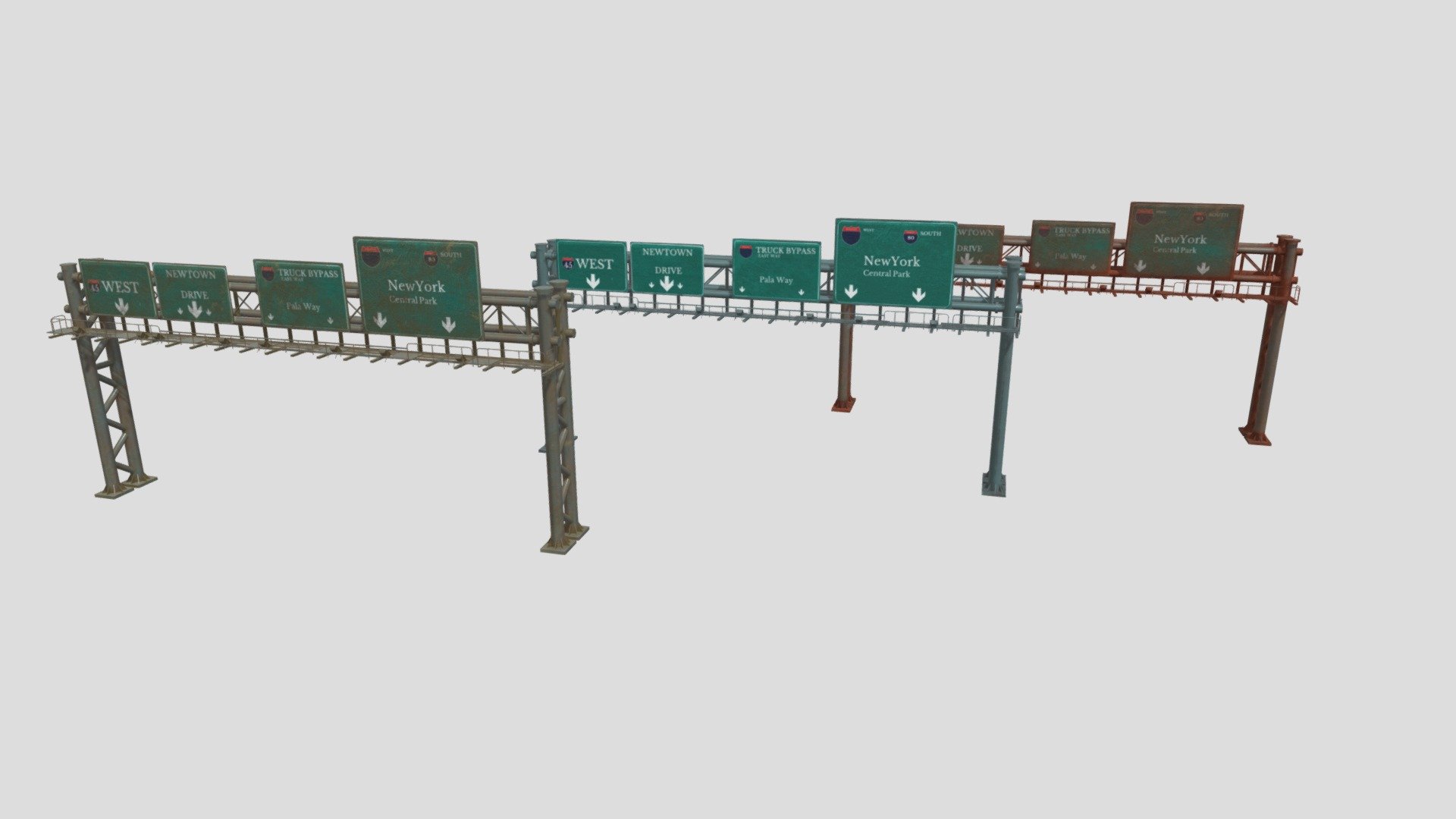 highway bypass with 4k pbr textures 3d model