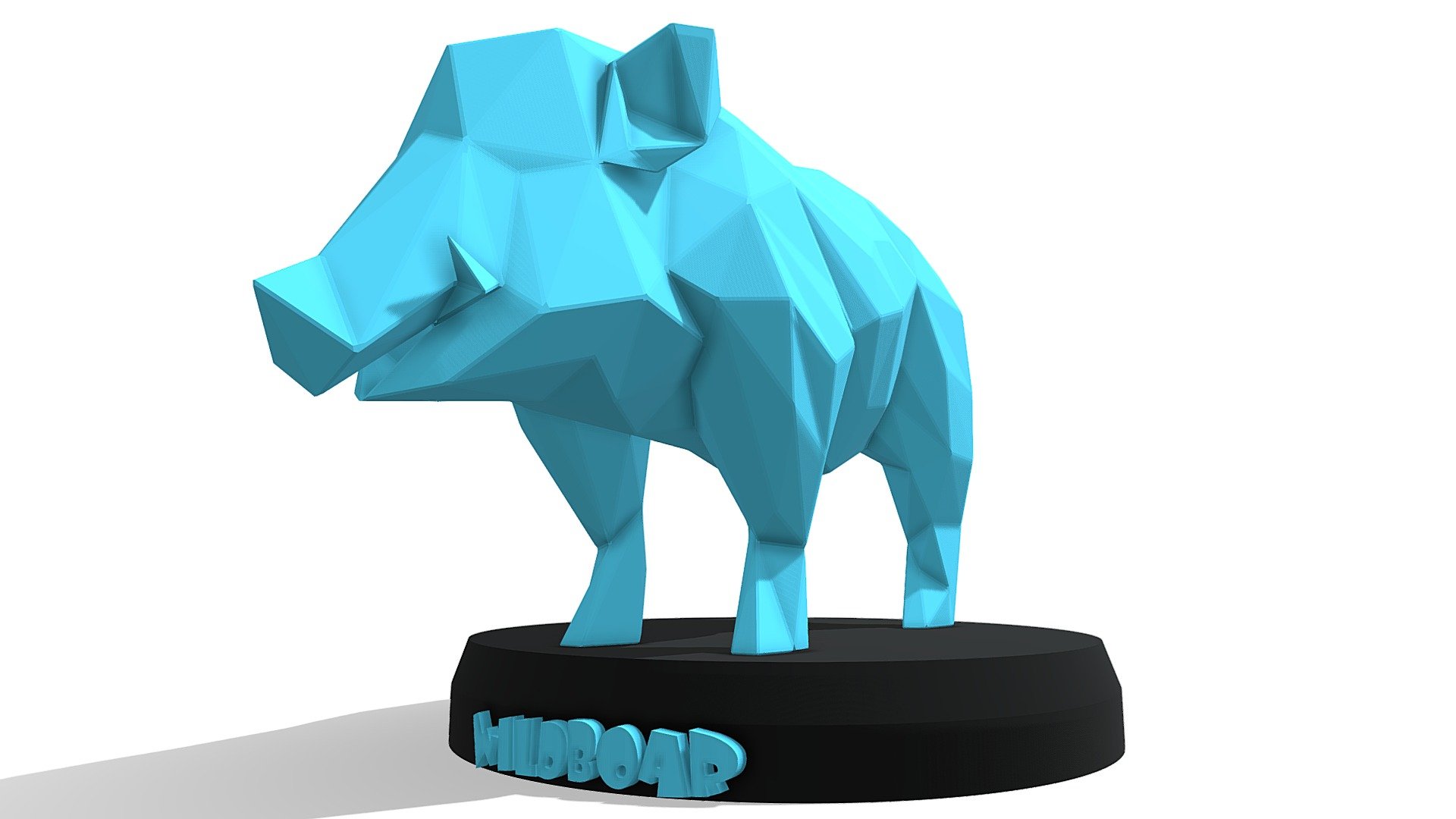 Poly wildboar 3d model