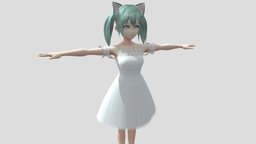 【Anime Character】Female009 (Bride/Unity 3D)