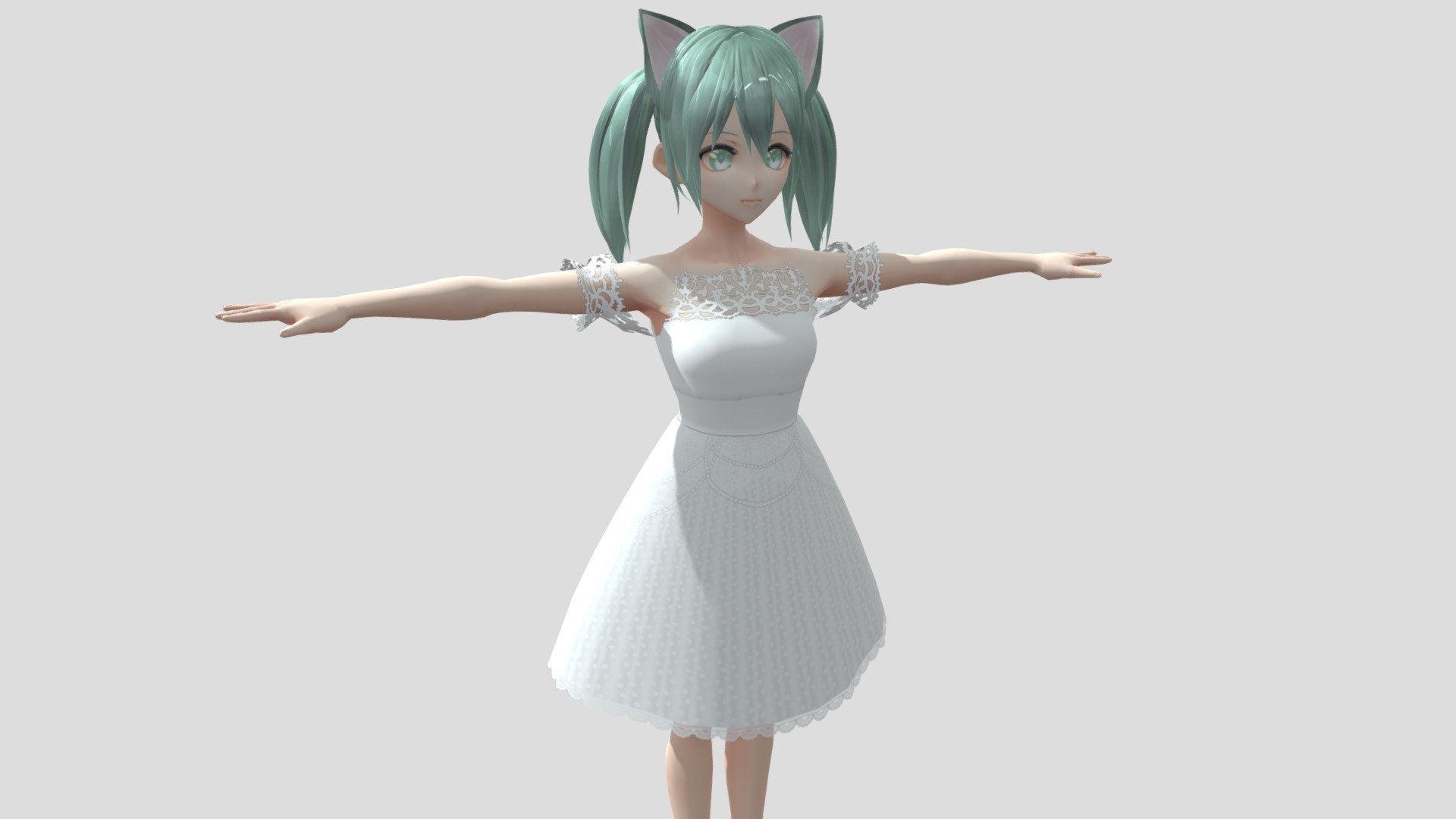 【Anime Character】Female009 (Bride/Unity 3D) 3d model