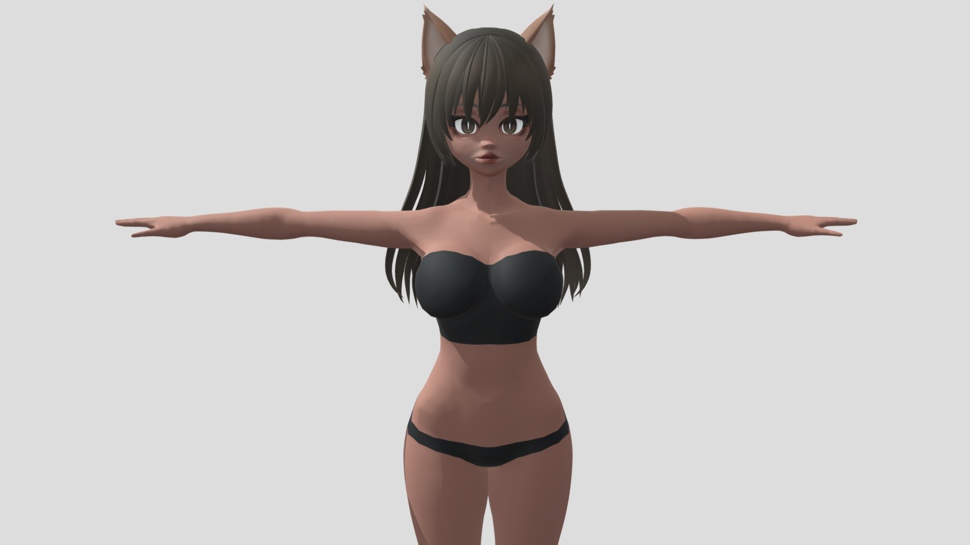 【Anime Character / alex94i60】Wolf Female 3d model