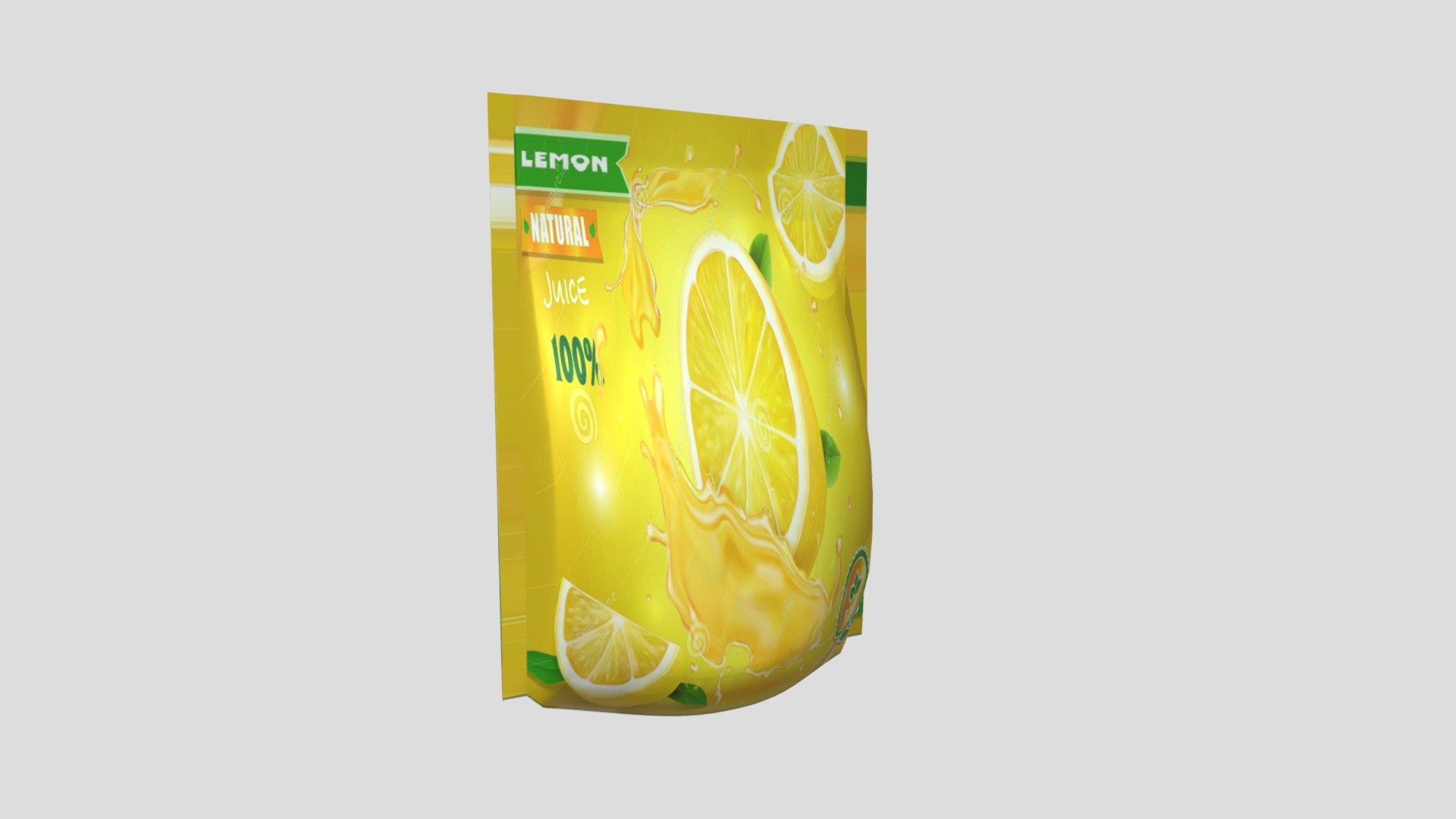 Lemon Juice pack 3d model