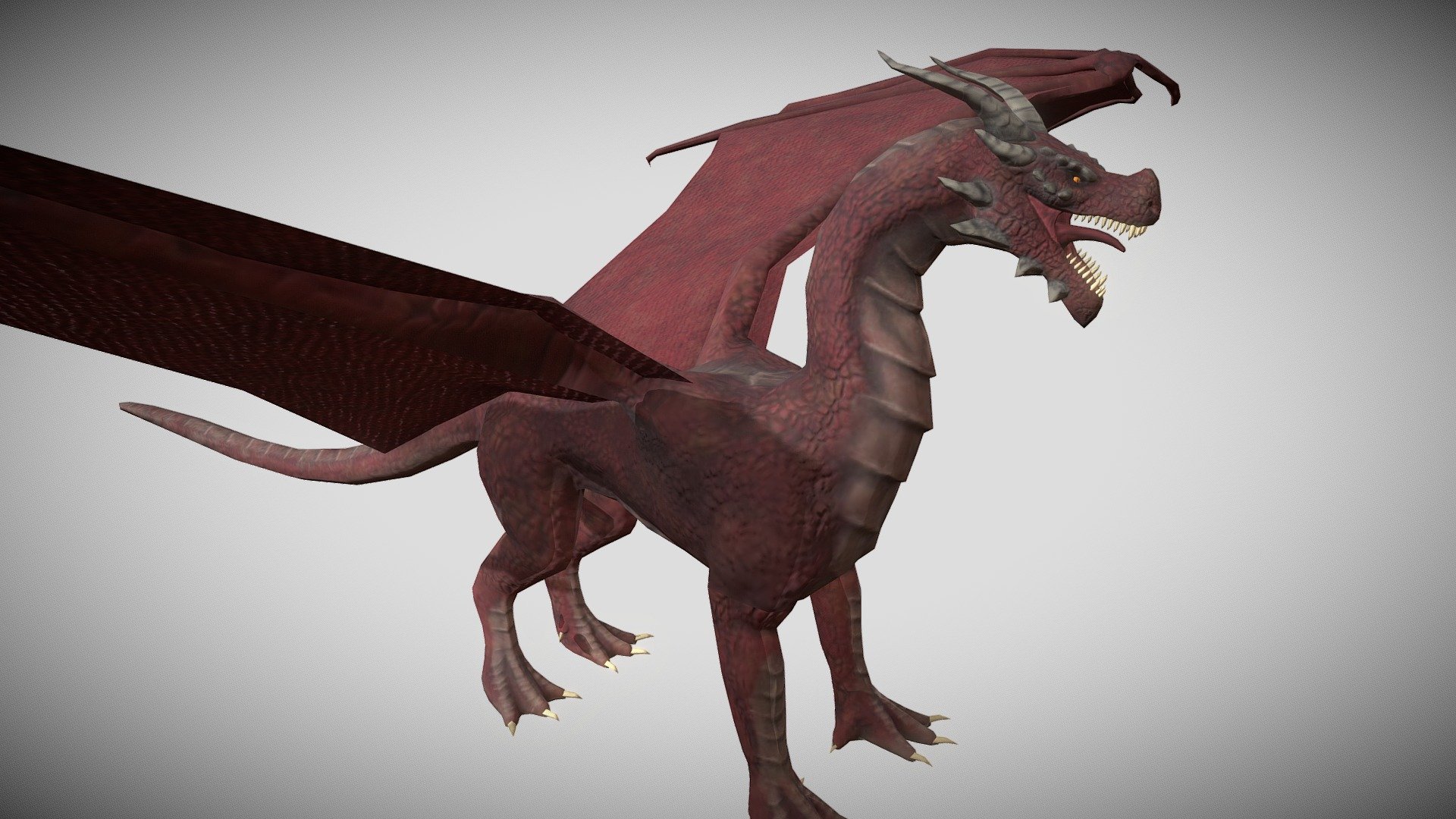 dragon low poly 3d model