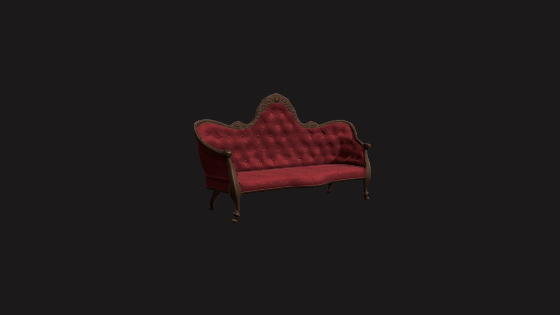 Victorian Couch 3d model