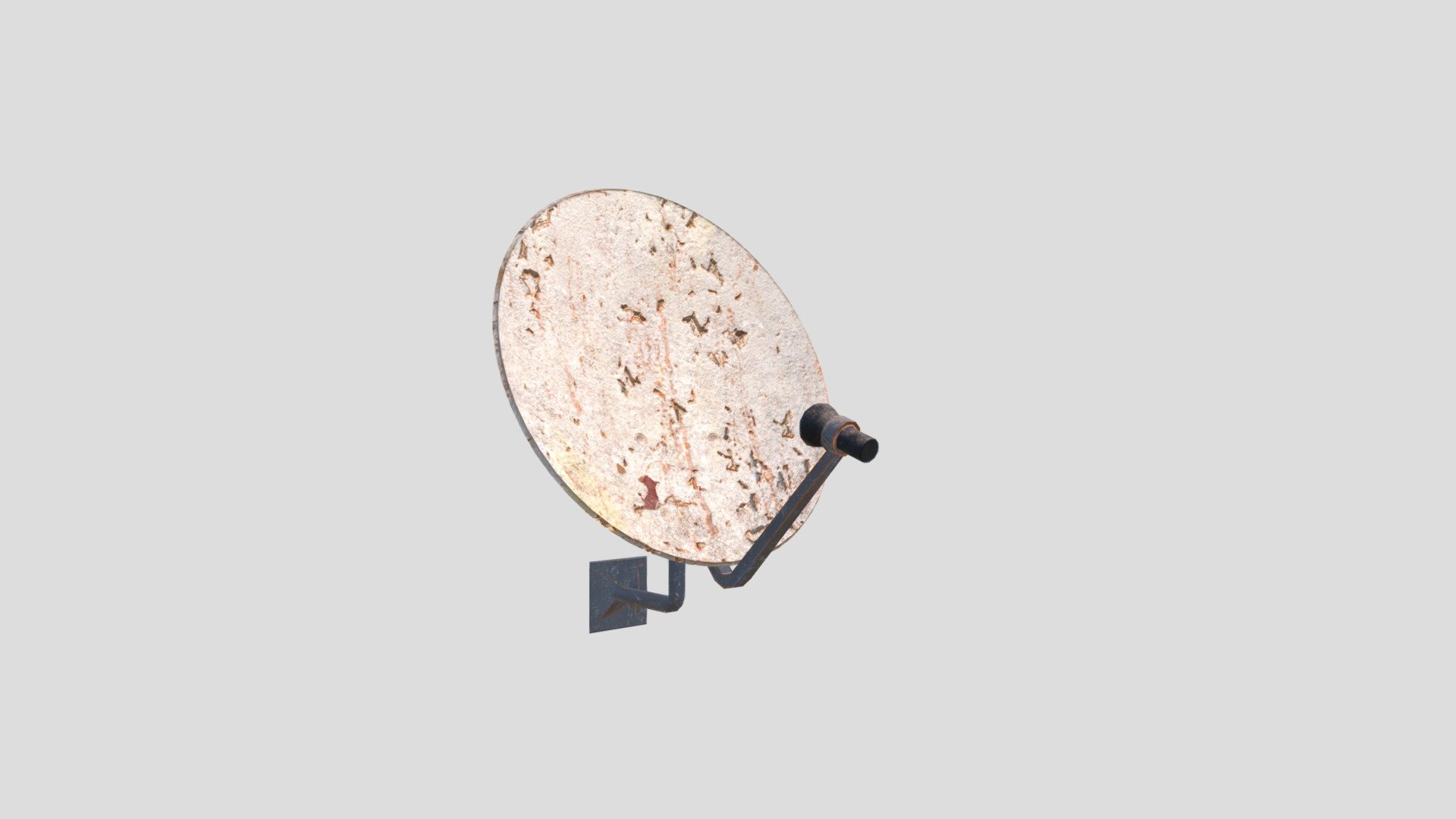 Rusty Satellite Dish 3d model