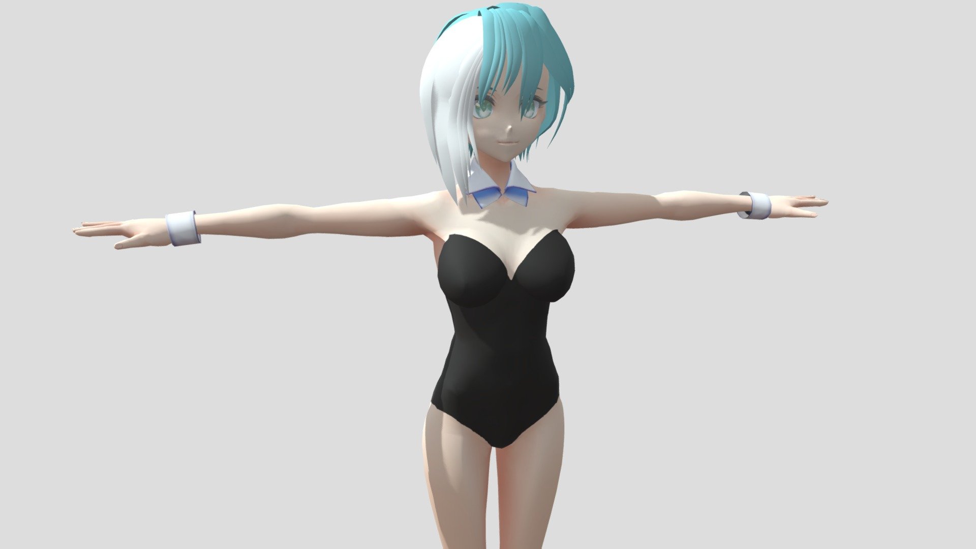 【Anime Character】Female007 (Waiter/Unity 3D) 3d model