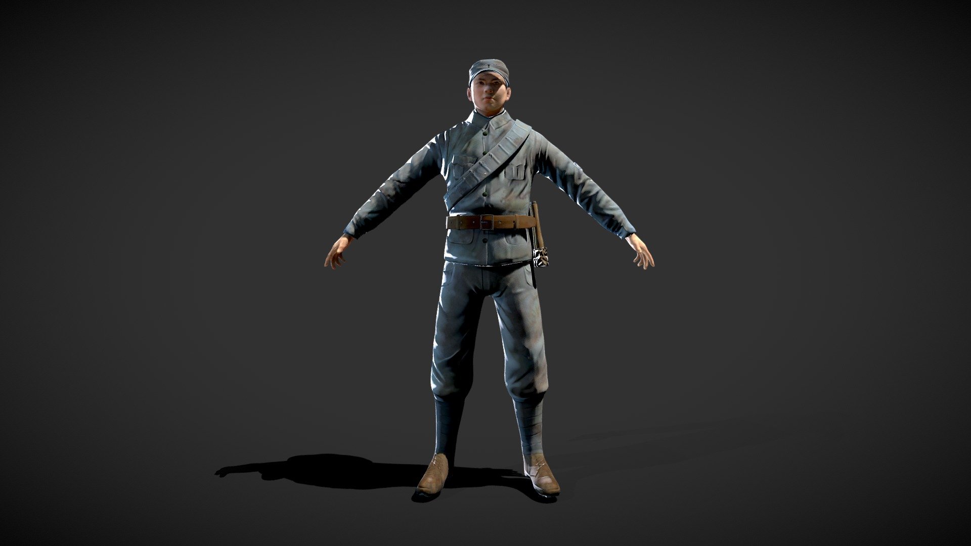 Red army soldiers the eighth route army 3d model