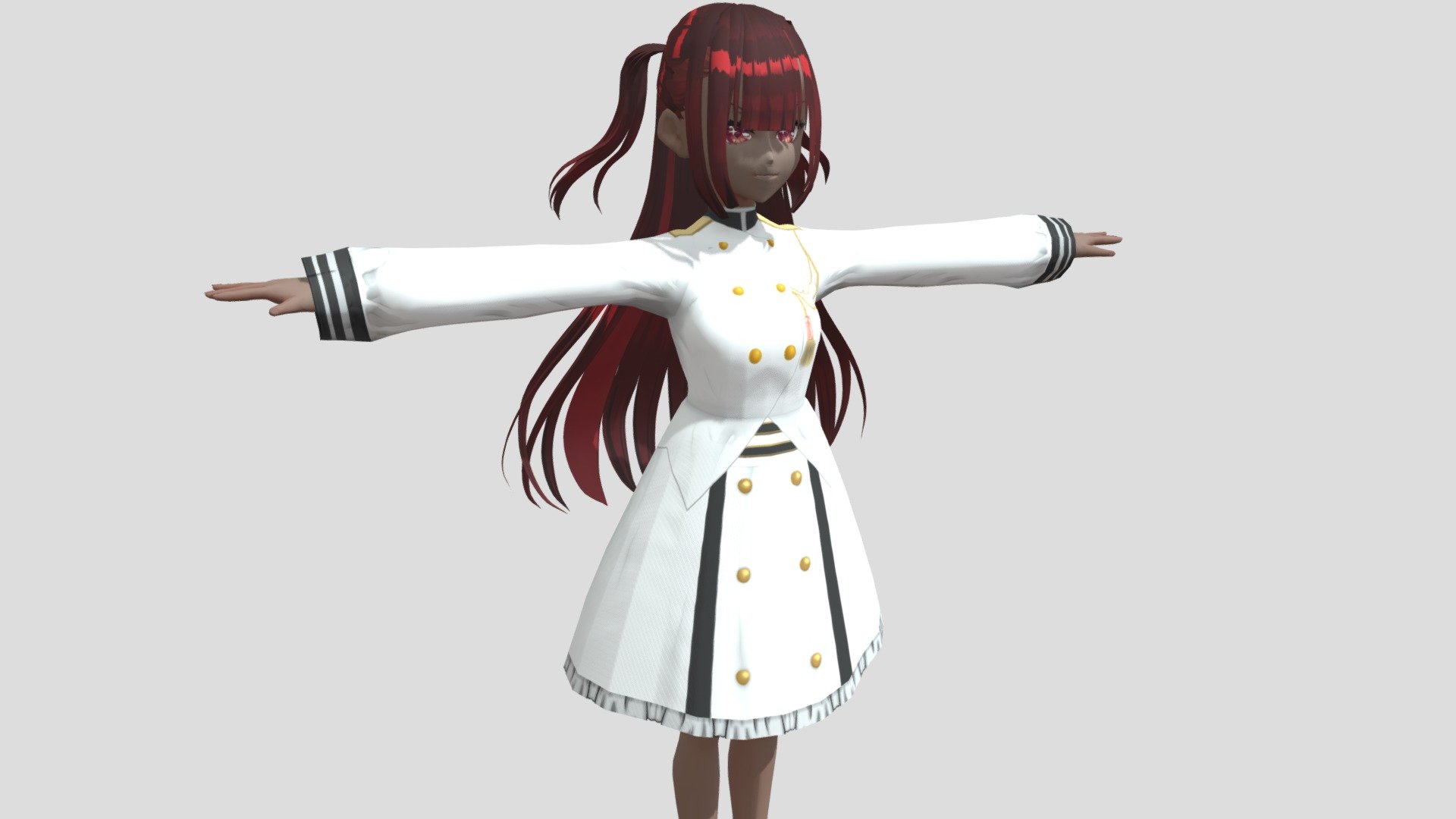 【Anime Character】Latifa (Navy/Unity 3D) 3d model