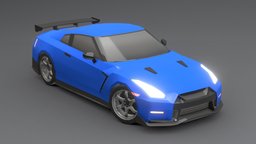 Nissan GT-R Low-poly 3D