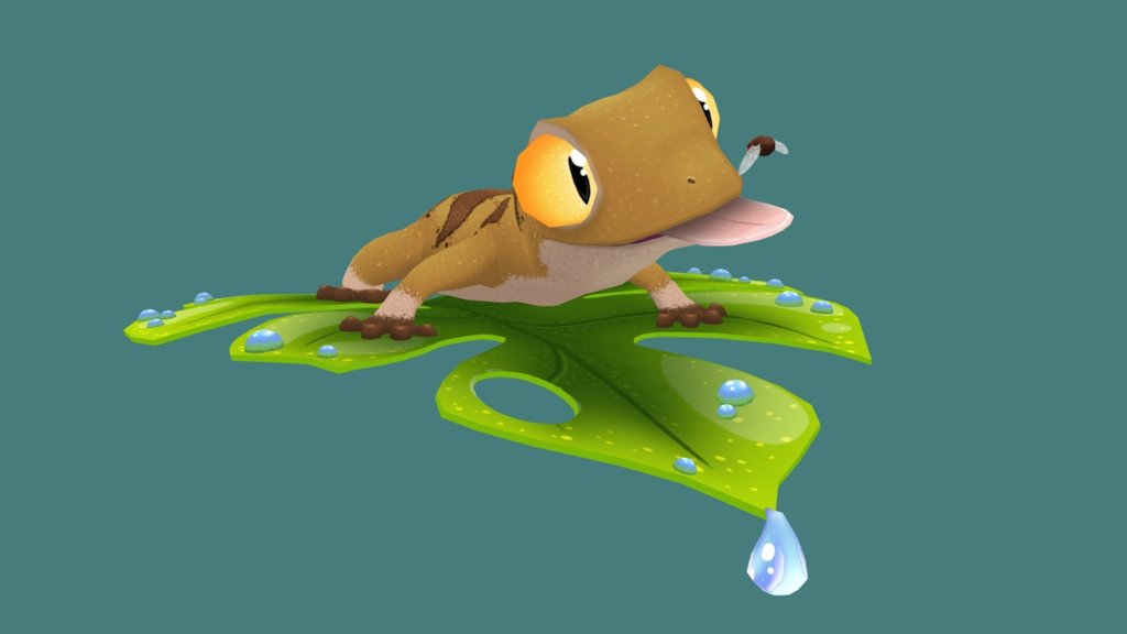 Hungry Gecko 3d model