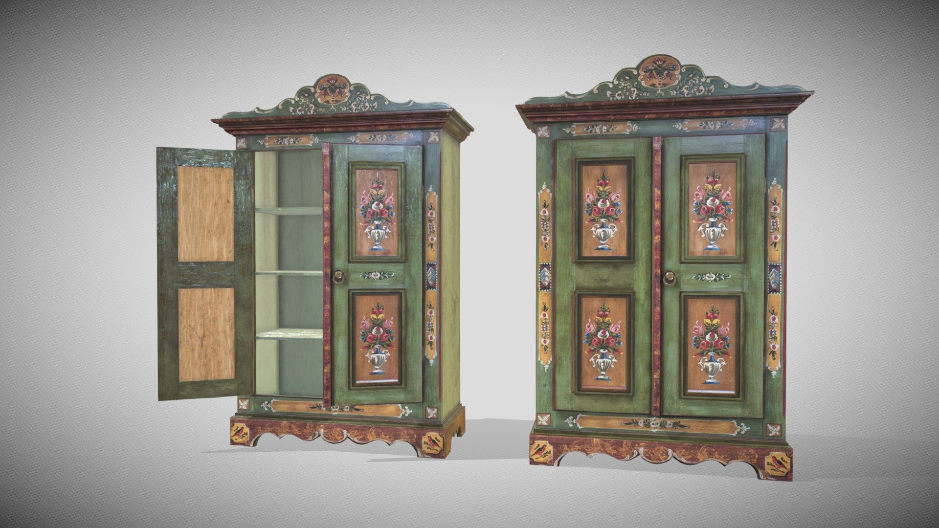 Old Wardrobe 3d model