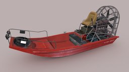 Airboat Low-poly