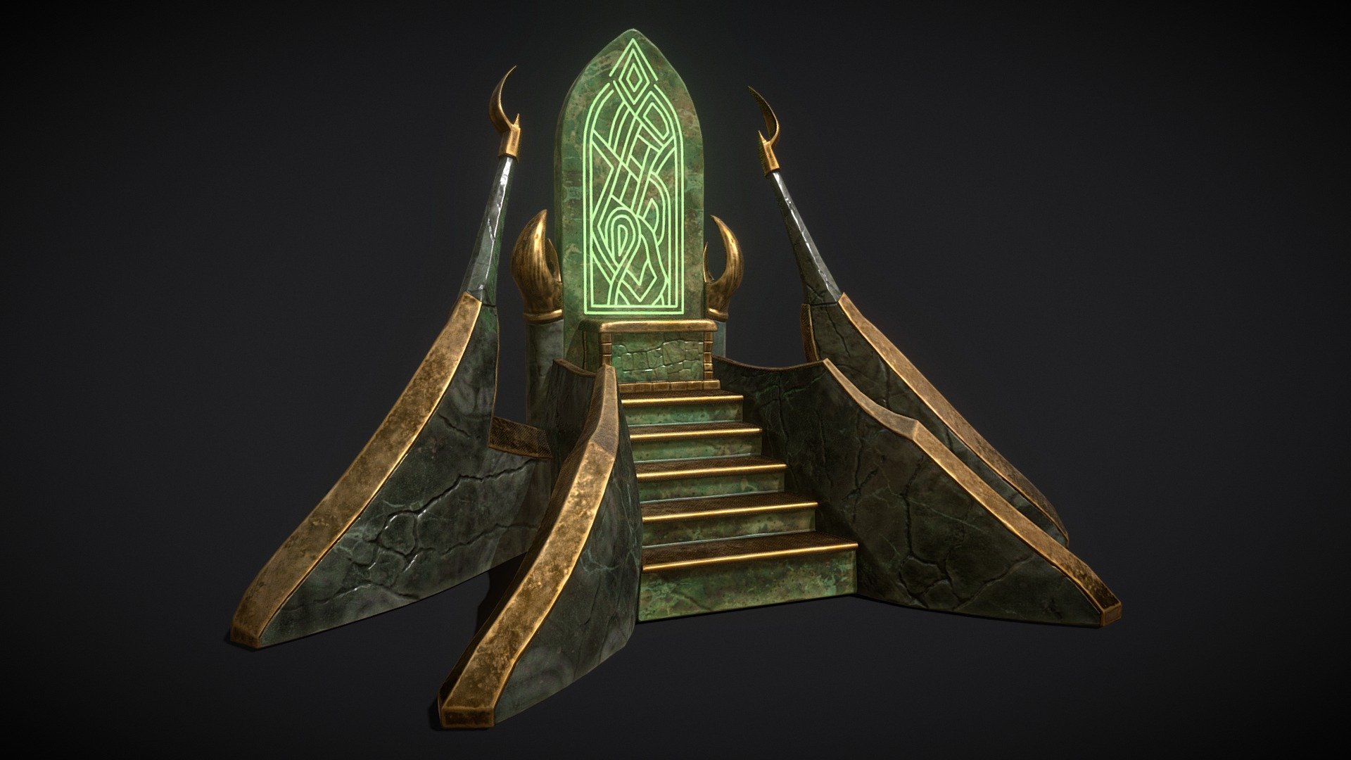 Jade Marble Throne 3d model