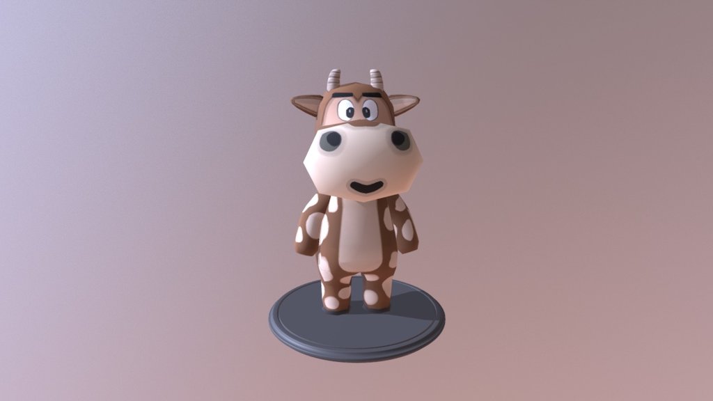 Cow character 3d model