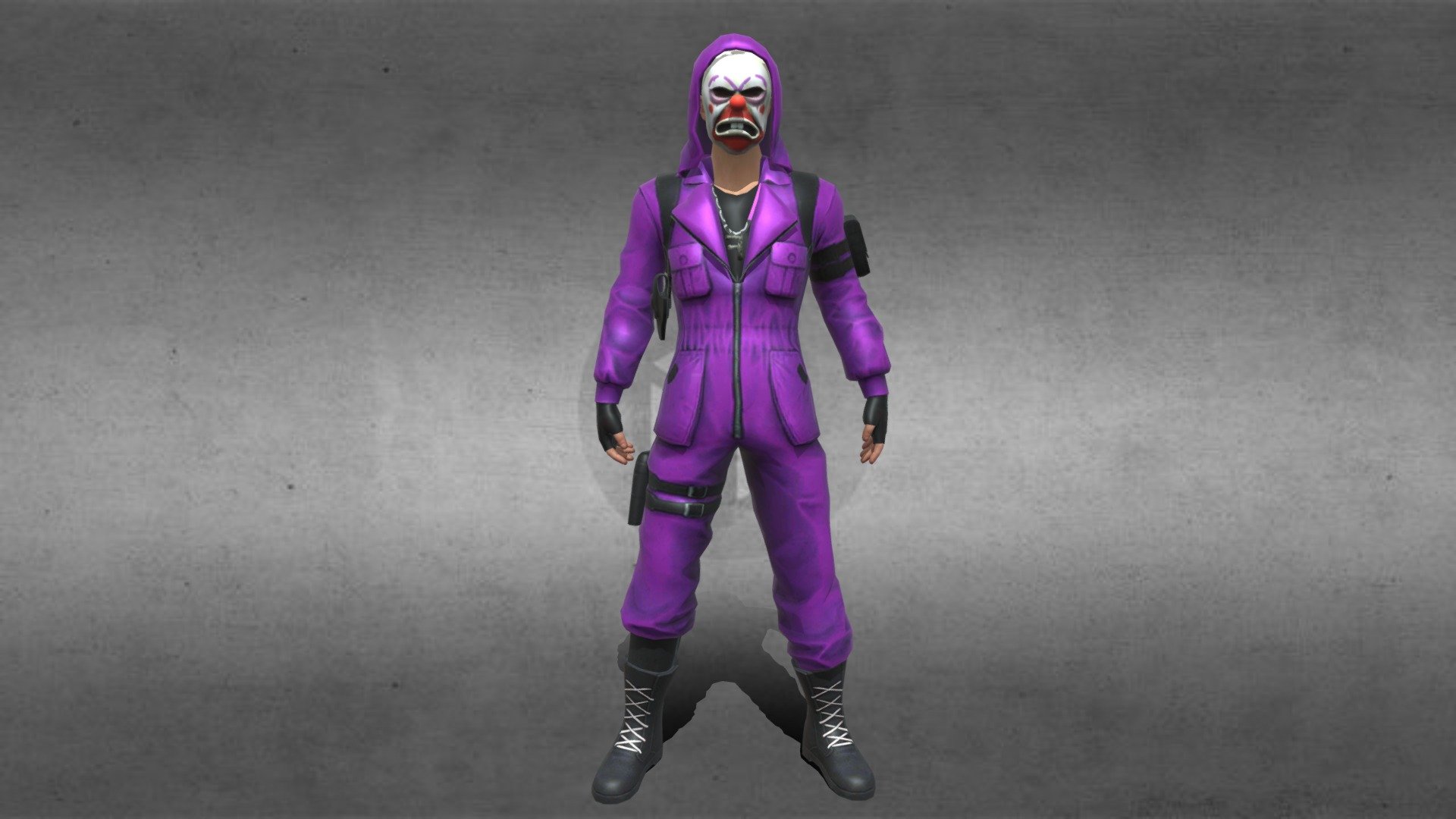 Purple Criminal_Free Fire 3d model