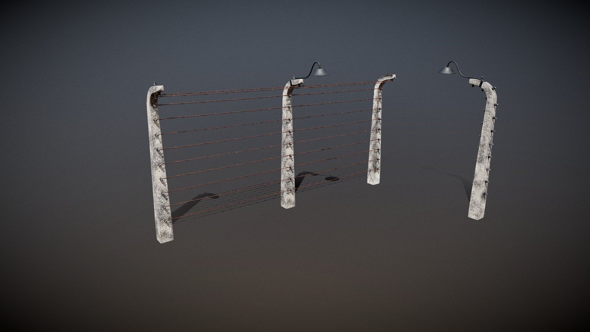 Auschwitz-Birkenau Electric Fence 3d model