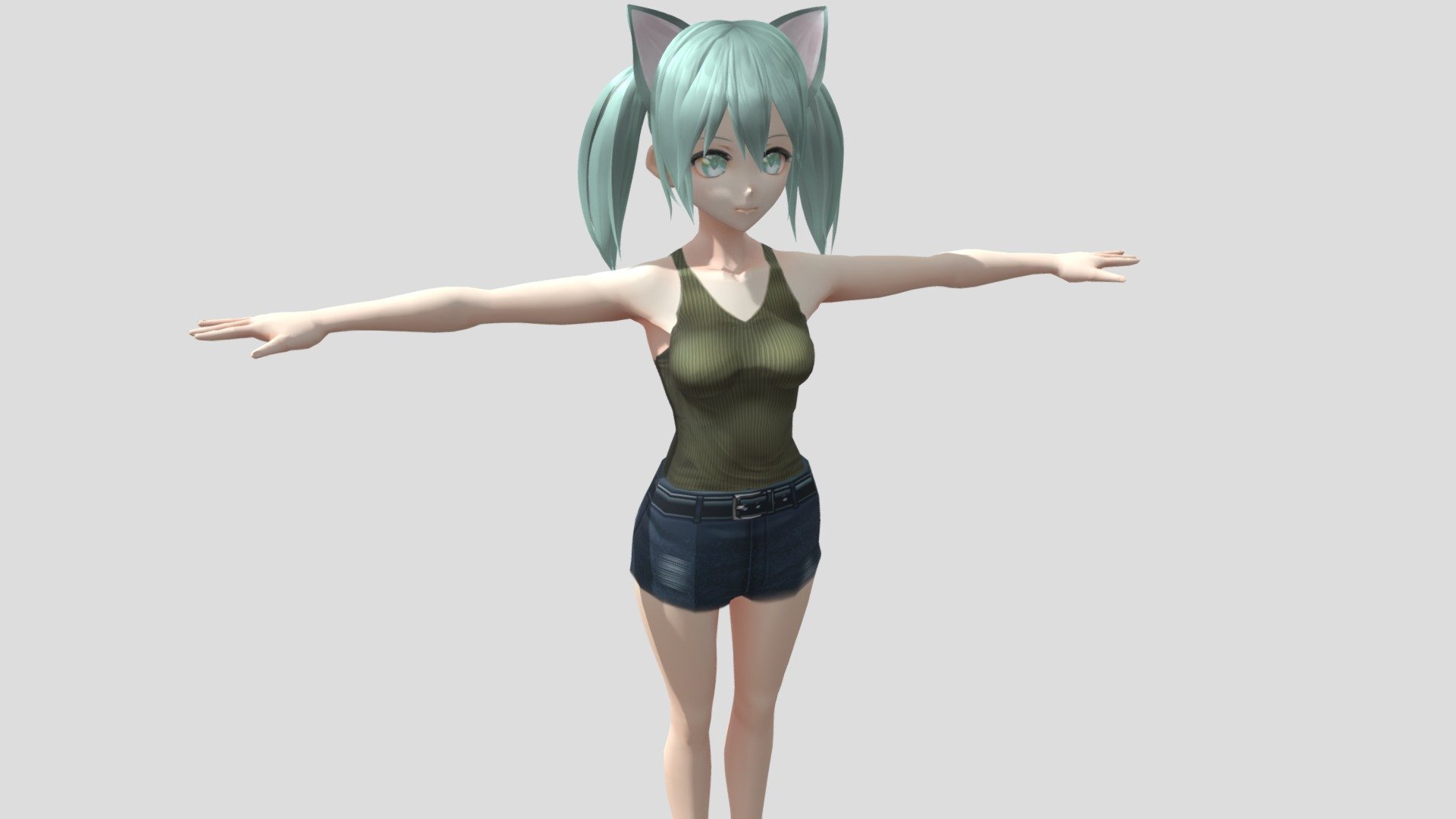 【Anime Character】Female006 (Unity 3D) 3d model