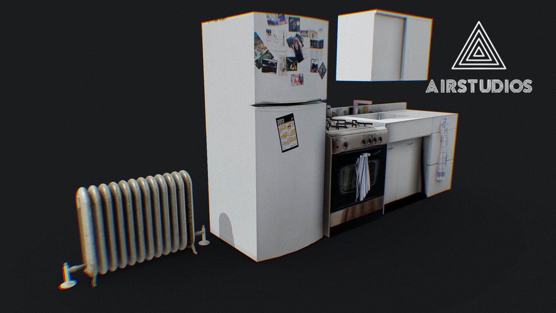 Low Poly Kitchen Assets 3d model