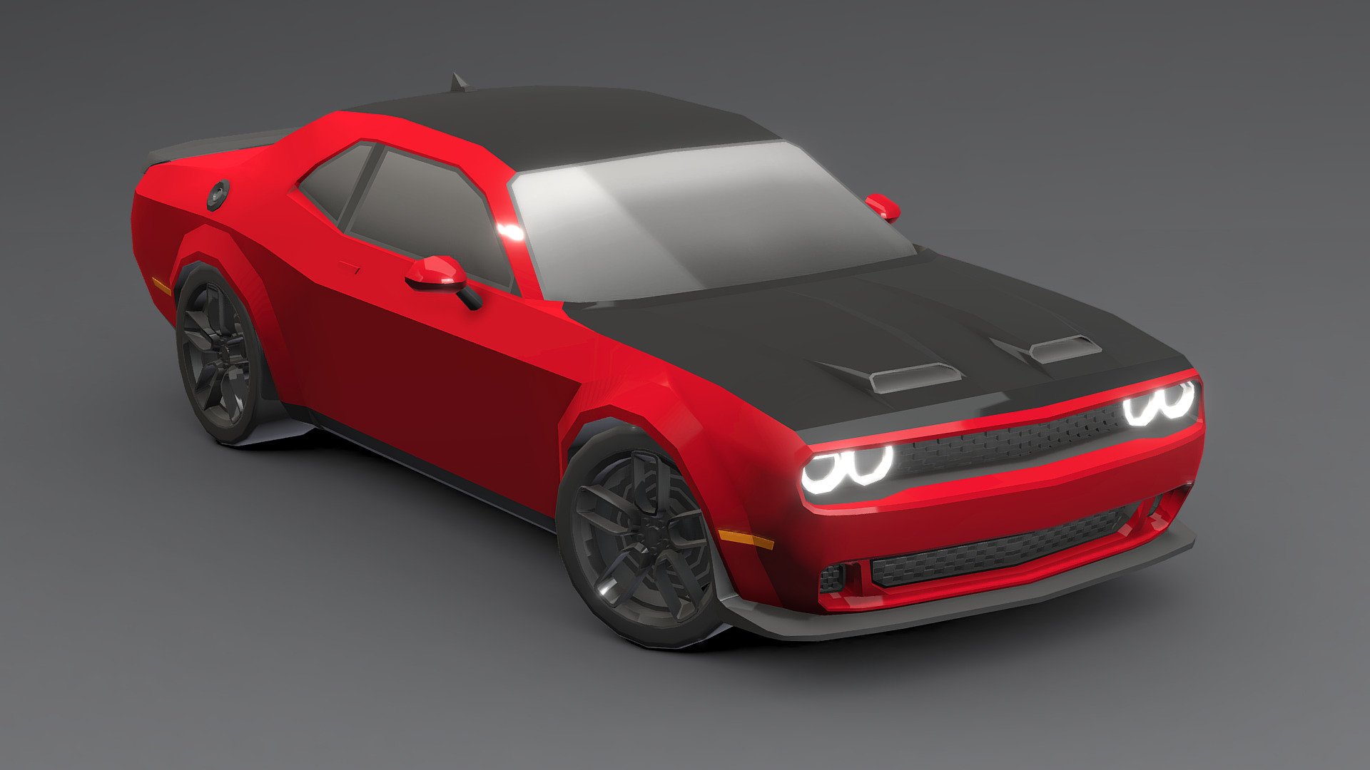 Dodge Challenger SRT 2023 Low-poly 3D 3d model