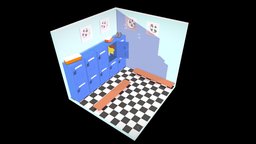 Isometric Room Design: Locker Room