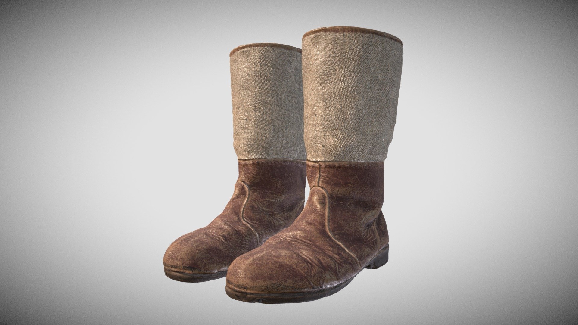 Leather Boots 3d model