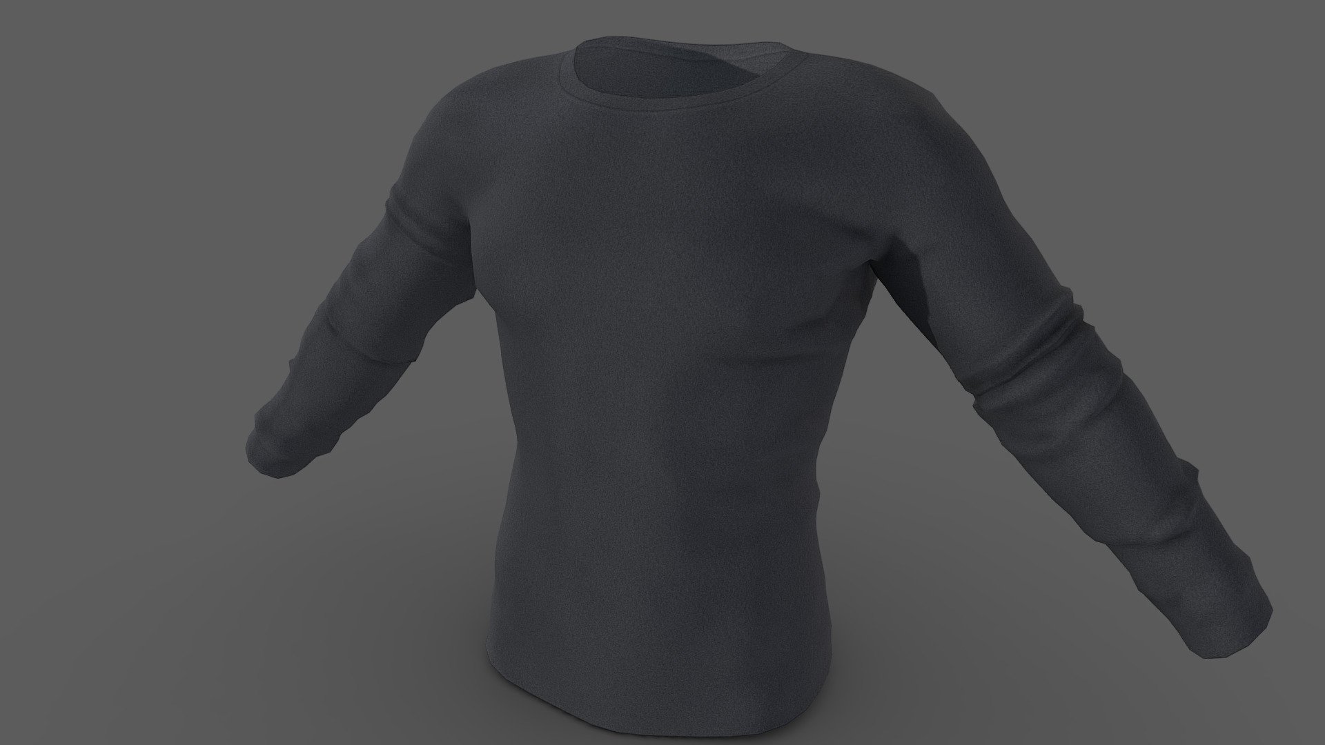 Mens Long Sleeves Sweater Tshirt 3d model