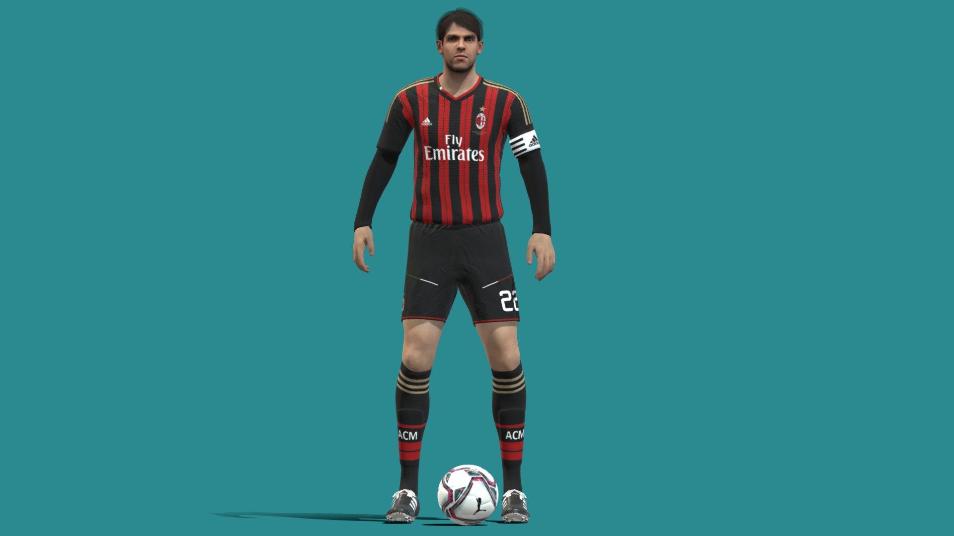 3D Rigged Kaka AC Milan 3d model