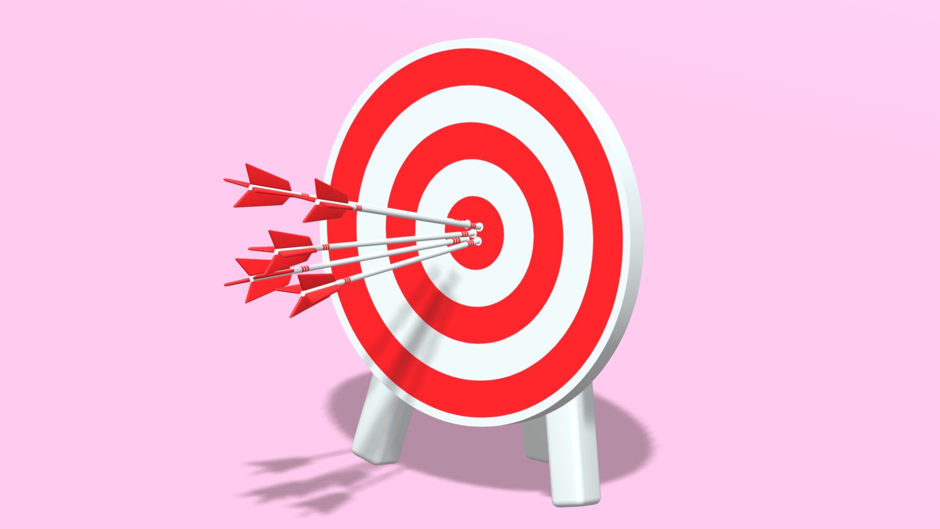 Archery Target and Arrows 3d model