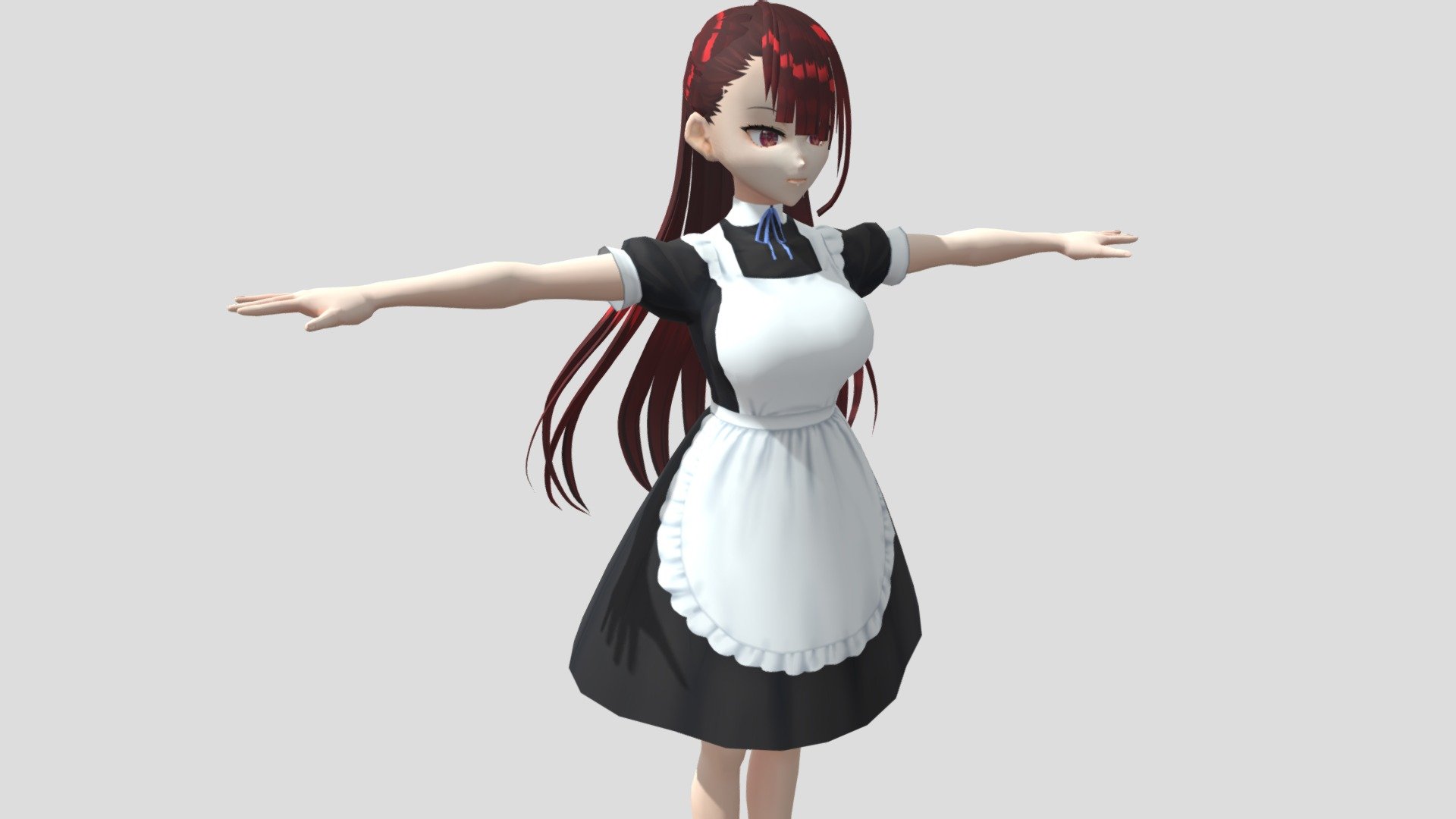 【Anime Character】Bloodthirsty (Maid/Unity 3D) 3d model