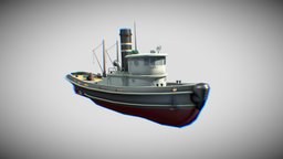 Fishing boats tanker ship model 3D model