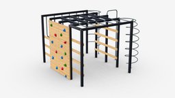 Outdoor playground mountain stairs set