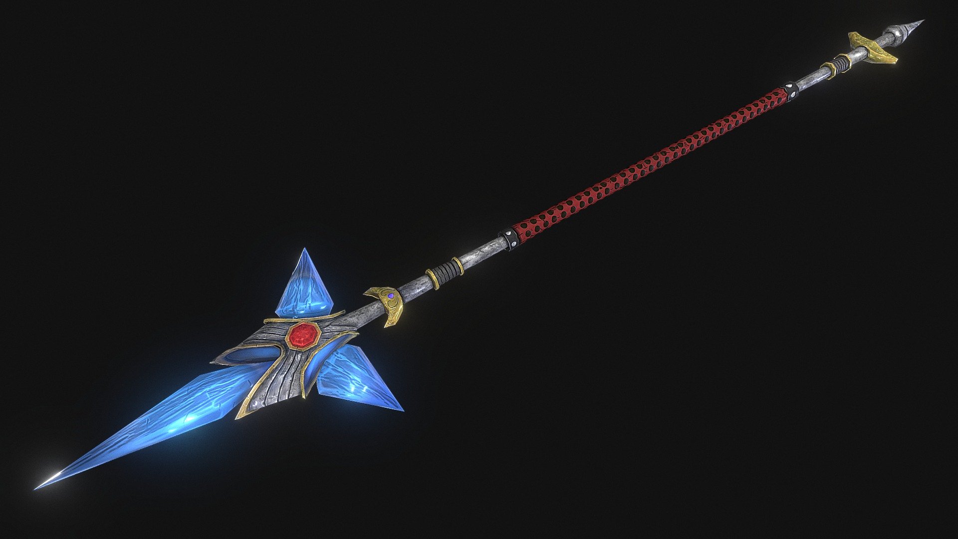 Game Magic Staff 3 3d model