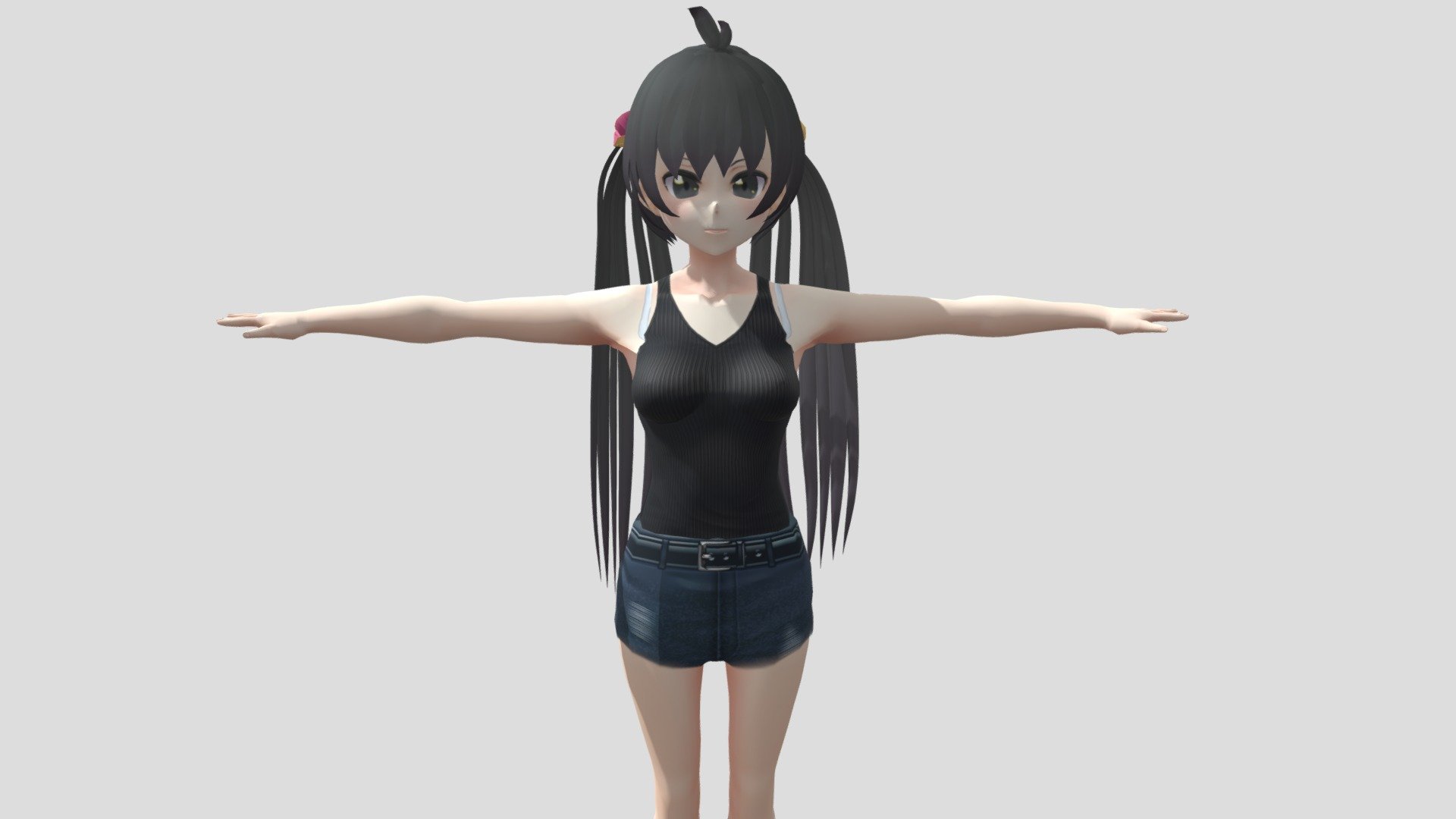 【Anime Character】Nomi (TankTop/Unity 3D) 3d model