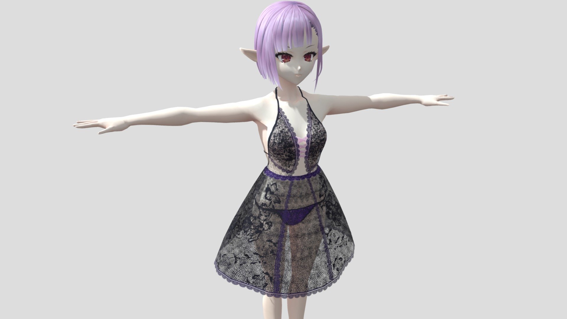 【Anime Character】Emily (Free/Dress/Unity 3D) 3d model