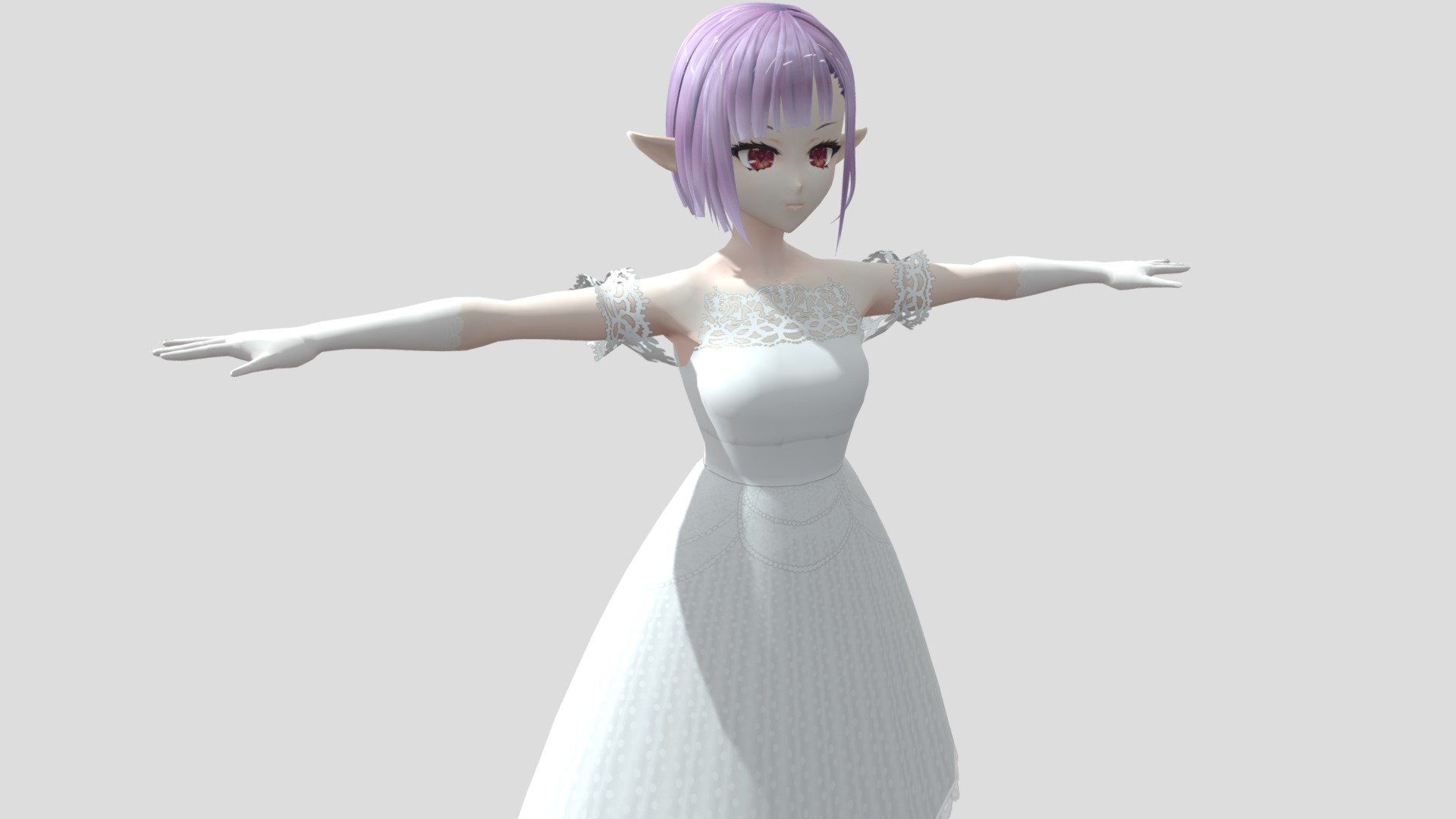 【Anime Character】Emily (Bride/Unity 3D) 3d model