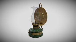 Oil lamp with shade CASSANDRA