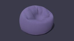 Purple Velvet Bean Bag