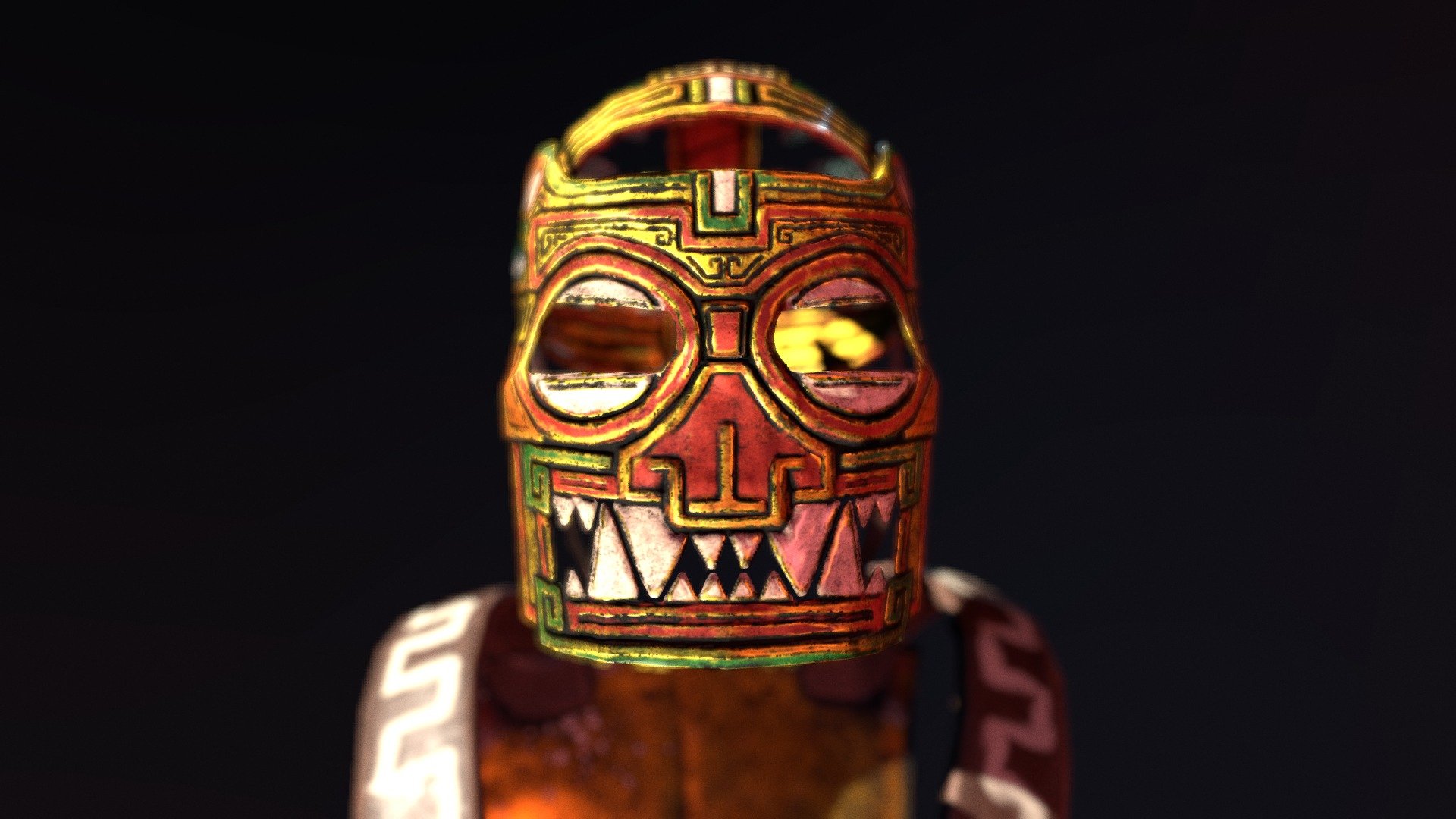 Aztec Warrior Set 3d model