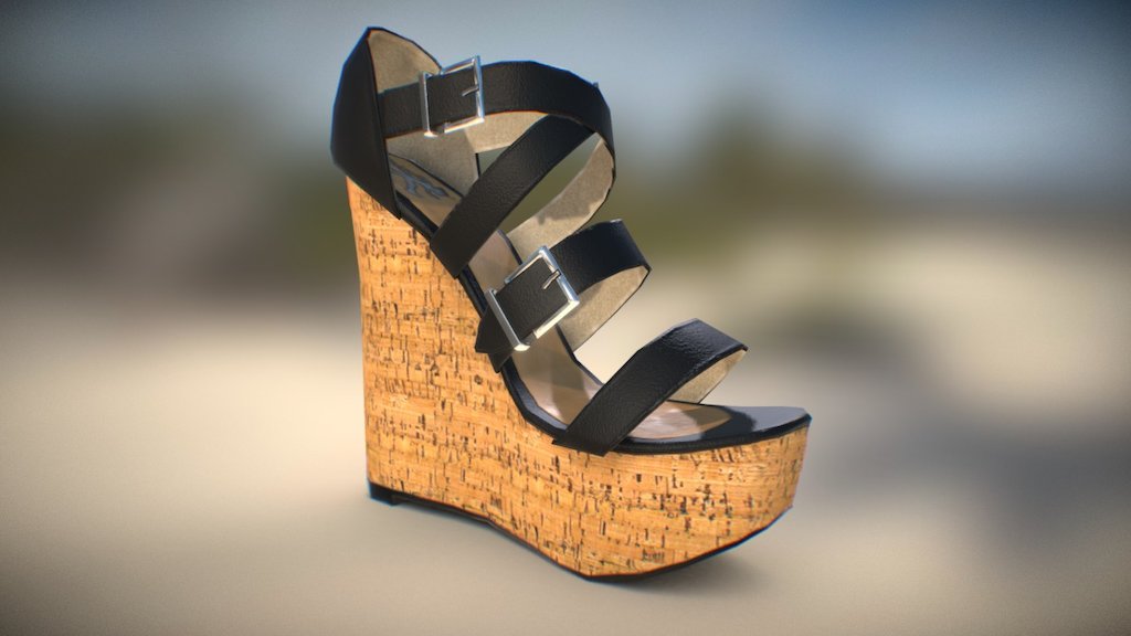 Wedge Plateform Shoe 3d model