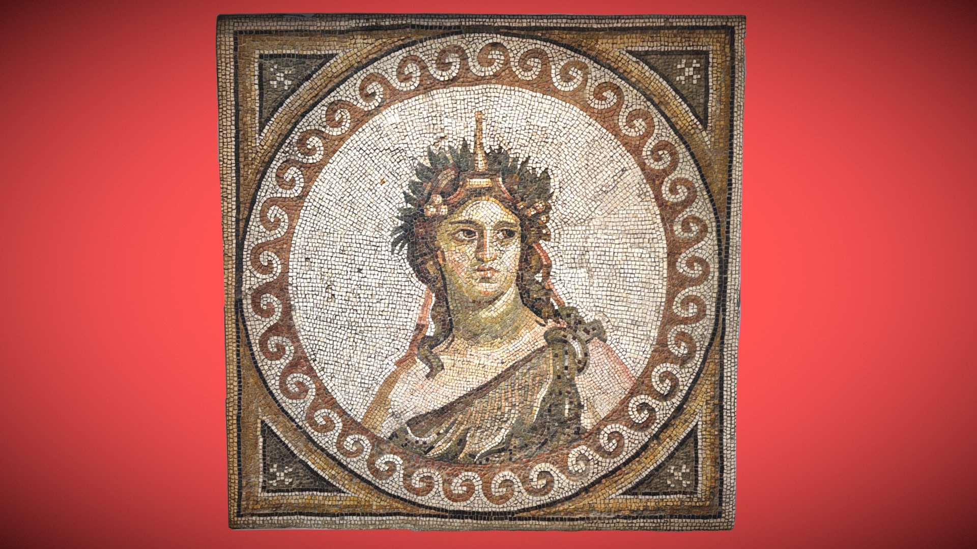 Bacchus Mosaic from Antioch (325-330 CE) 3d model