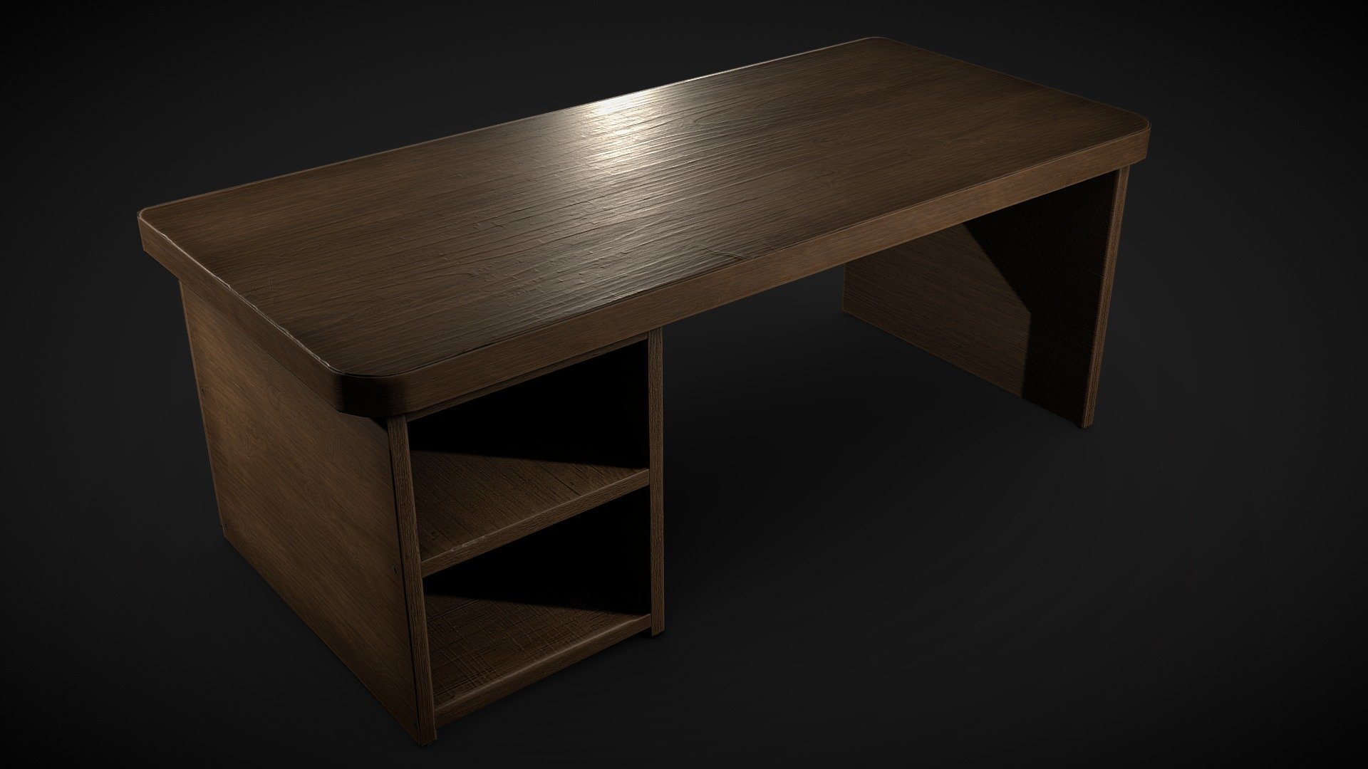 Wooden table 3d model