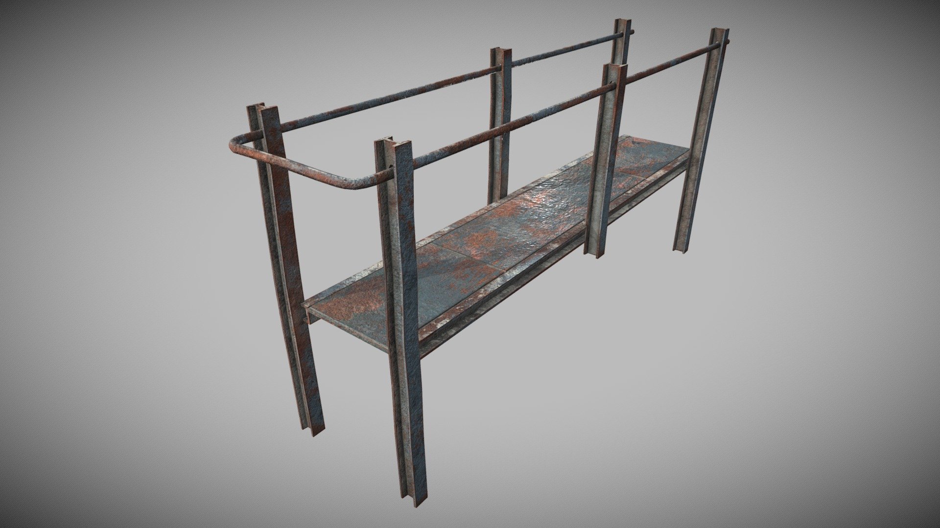 Iron fishing platform 3d model