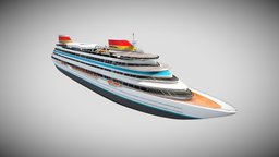 The cruise liner model ship 3D model