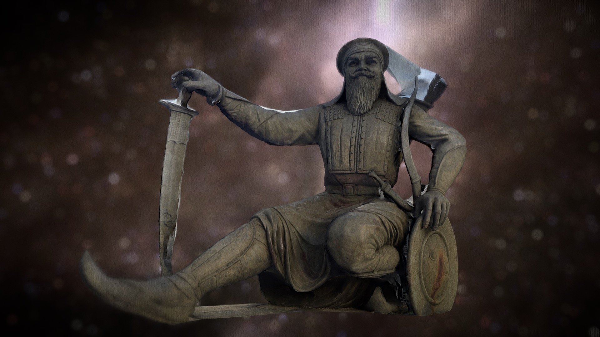 Sikh Warrior Statue of Banda Bahadur 3d model