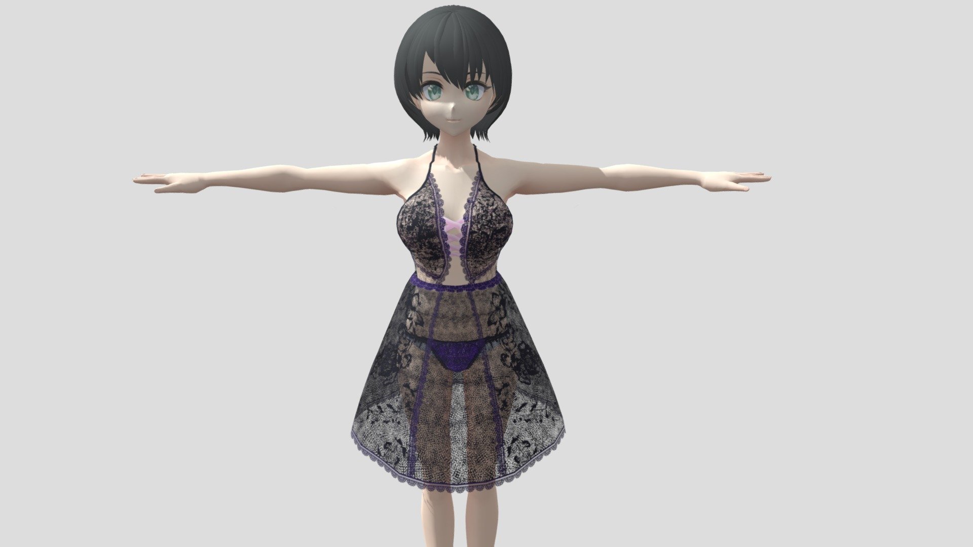 【Anime Character】Female003 (Unity 3D) 3d model